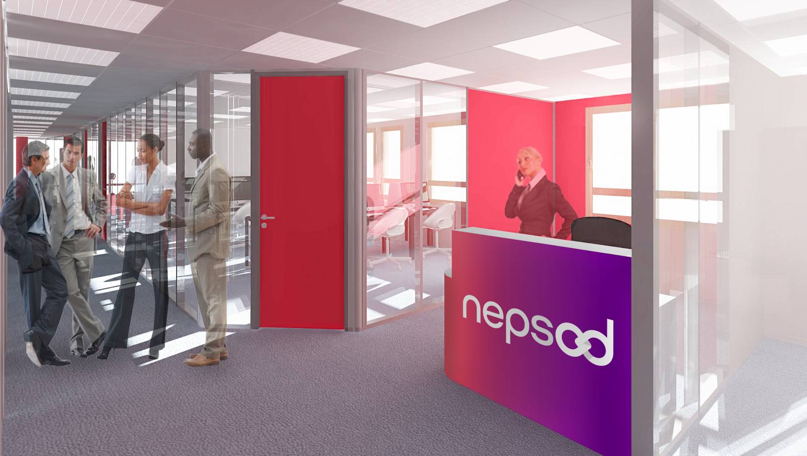 Réalisation d'un visuel 3D d'un centre de formation en rénovation à Lyon