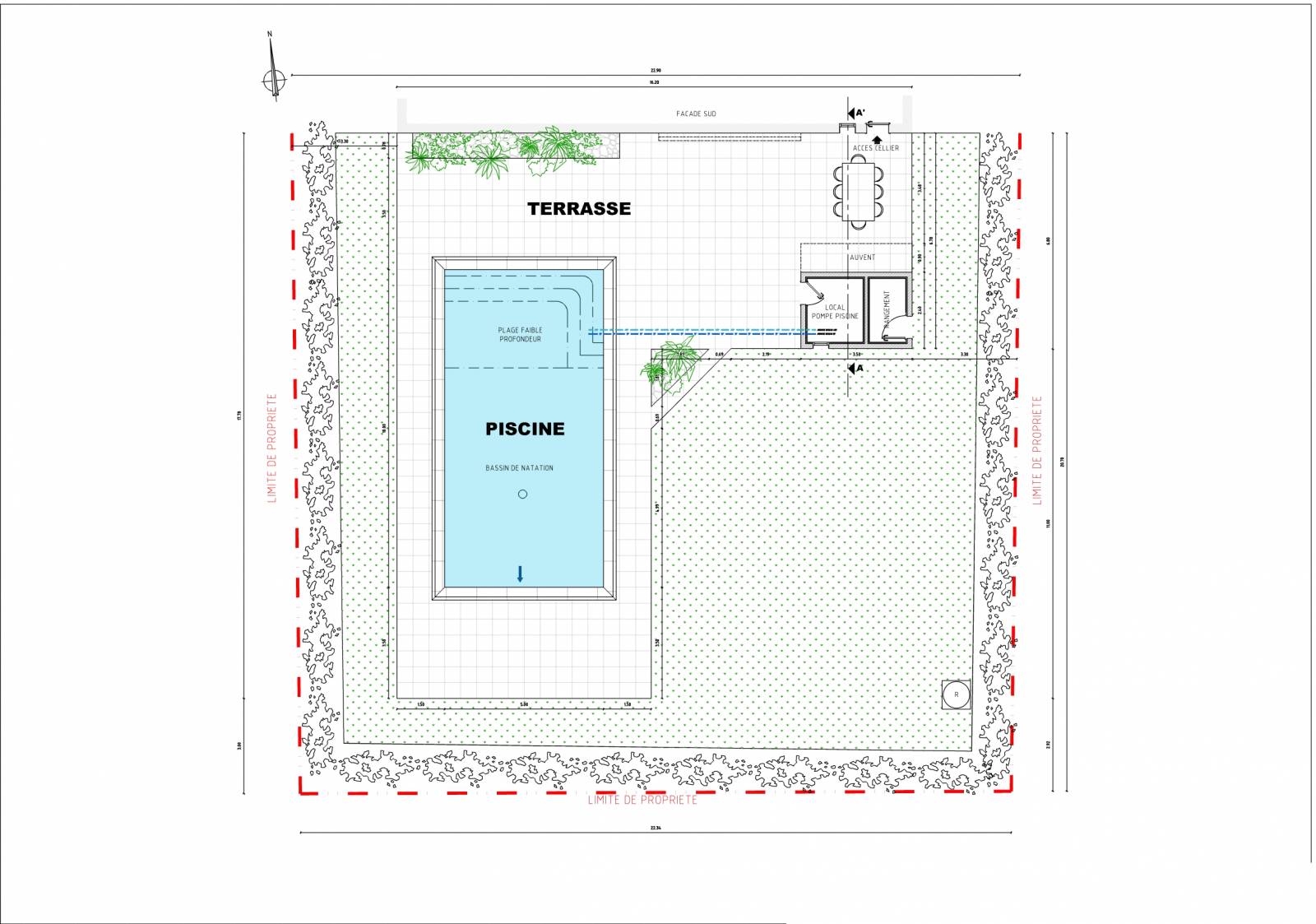 Réalisation d'un plan de masse pour une déclaration préalable de travaux à Mâcon