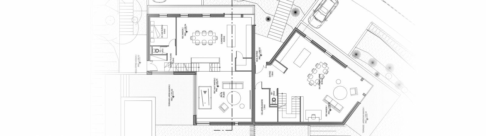 Réalisation d'un plan de niveau d'une maison mitoyenne à Lyon