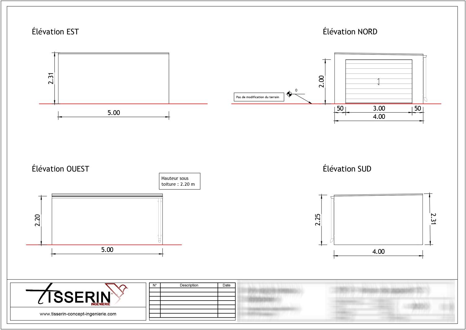 Demande d’une déclaration préalable de travaux pour une extension de garage accolé à une maison existante à Mâcon