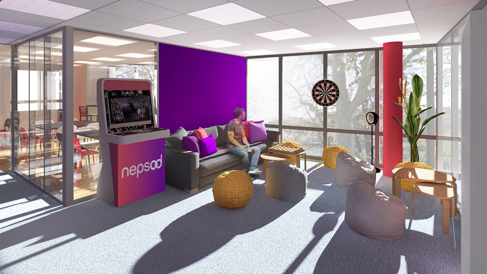 Réalisation d'un visuel 3D d'un centre de formation en rénovation à Lyon