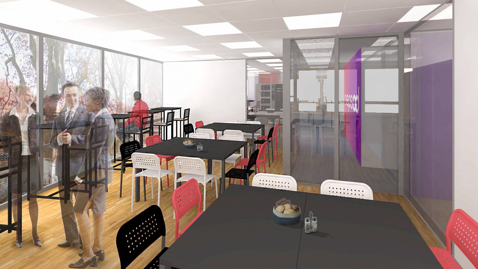 Réalisation d'un visuel 3D d'un centre de formation en rénovation à Lyon