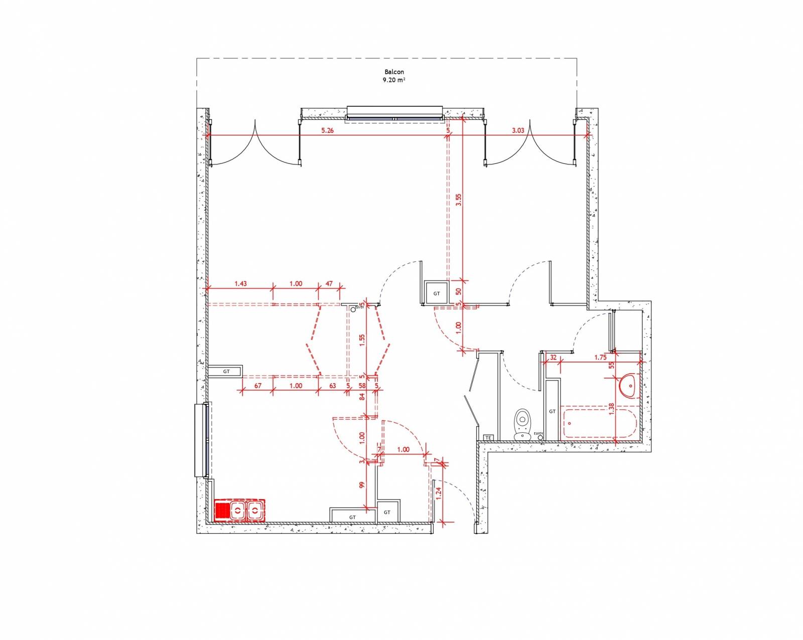 Réalisation d’un plan d’état des lieux et d’aménagement d’un appartement à Lyon