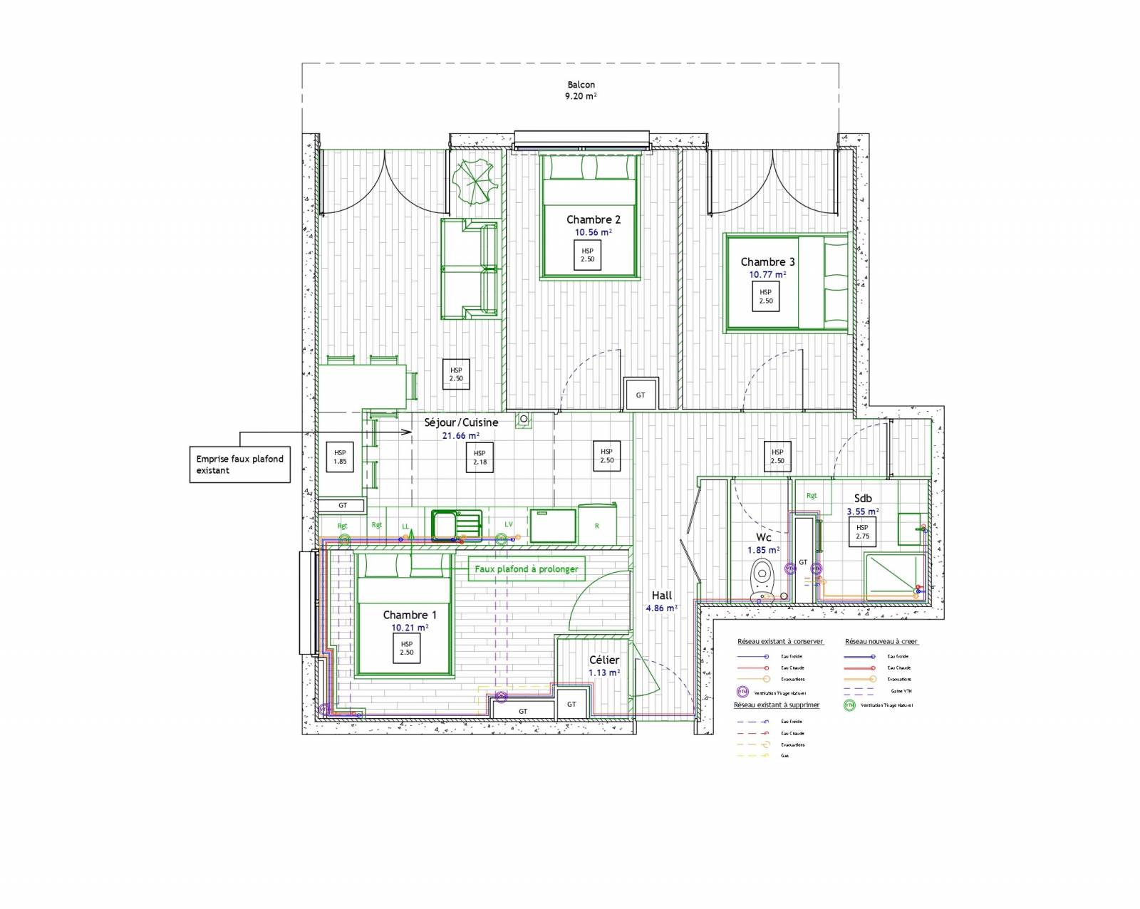 Réalisation d’un plan d’état des lieux et d’aménagement d’un appartement à Lyon