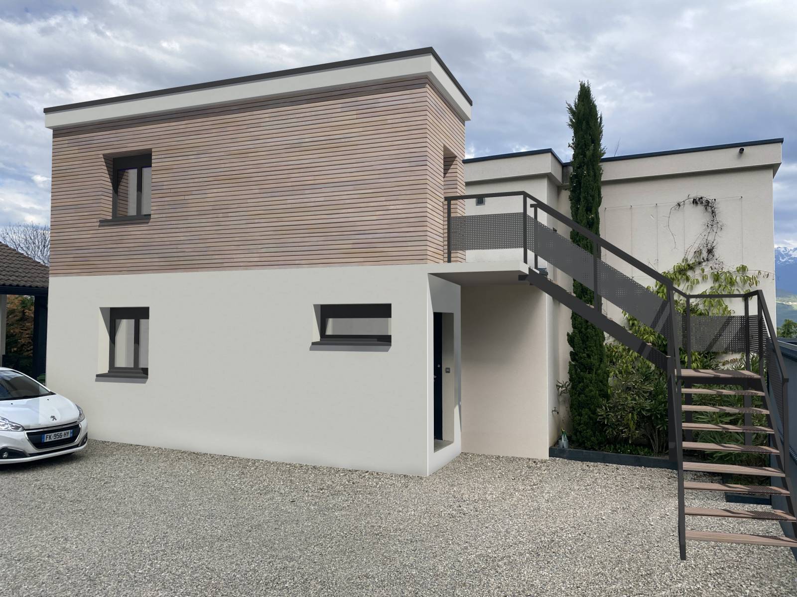 Réalisation d'une surélévation d'une maison individuelle à Vienne